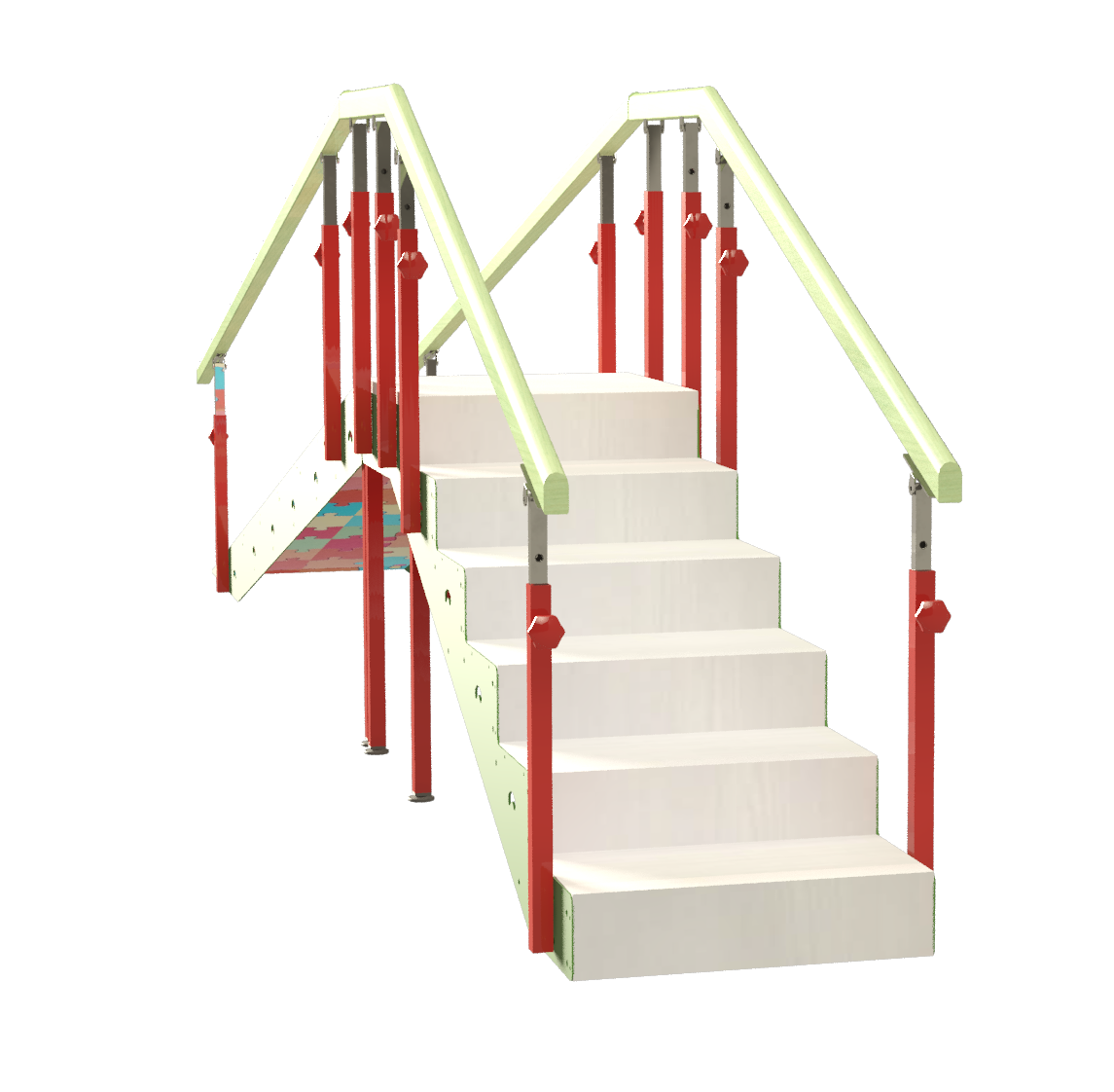 Escalera de rehabilitación infantil de 6 peldaños